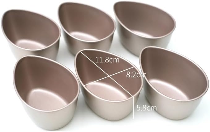 ARFUKA Egg Poachers 320ml Egg Poacher Cups Egg Poaching Cups Carbon Steel Poached Egg Cooker for Stove Top Microwave Air Fryer Pack of 2