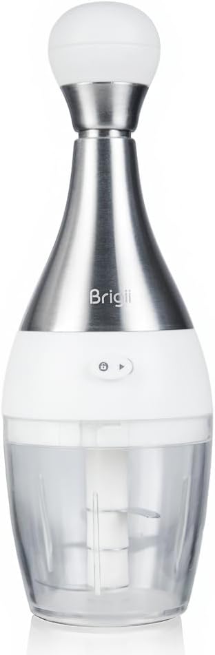 Brigii Garlic Press,Onion vegetable chopper,Food Chopper,Garlic Mincer, for Ginger, Chili, Nuts - Chop into Minced, Dishwasher Safe