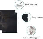 PABCK 200 Pack Resealable Zipper Lock Food Storage Bags for Zip Heat Seal Lock Coffee Foil Pouch Self Sealing Candy Storage Supplies 7.5x10cm (2.9x3.9 inch)