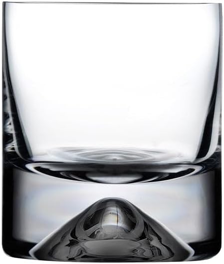 NUDE Whiskey Glasses Set of 2 – 11.75 oz Premium Lead-Free Crystal No.9 Old Fashioned Rocks Glasses for Whisky, Scotch & Bourbon – Heavy Base, Handmade Bar Tumblers Luxury Gift Set