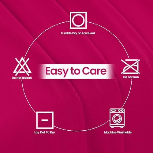 Utopia Kitchen 6FT Spandex Tablecloth [1 Pack, Fuchsia] 200 GSM Stretch, Fitted, Washable and Wrinkle Resistant Table Cloth Rectangle Cover for Trade Shows, Wedding, Parties [72Lx30Wx30H Inch]