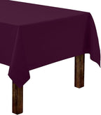 Gee Di Moda Rectangle Tablecloth - 60 x 102 Inch Eggplant - Heavy Duty, Wrinkle Resistant, Machine Washable - For 6 Ft Rectangular Table, Buffet, Dinner, Wedding & Baby Shower