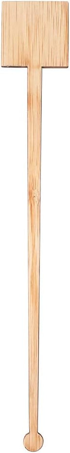 Restaurantware 7 Inch Coffee Stirrers 100 Disposable Coffee Stir Sticks - Square Top Sturdy Natural Bamboo Drink Stirrers Stirrers For Hot and Cold Beverages Break-Resistant
