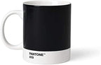 Pantone by Copenhagen Design - Large ceramic coffee mug with handle - Colorful Porcelain coffee mug/cup, 12 oz Black 419
