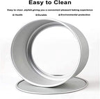 EXGOX 2 Pack 10-Inch Non-Stick Deep Aluminum Round Cake Pan With Removable Bottom For Wedding/Birthday/Christmas Cake Baking Round Cake Tin Set With Loose Base