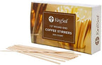 1000 Count | KingSeal Natural Birch Wood Coffee Beverage Stirrers, Stir Sticks, Waxing Sticks, 7.5 Inches, Round End, Eco-Friendly - 2 Packs x 500 Stirrers