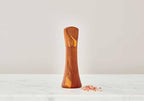 nambe Gourmet Collection Contour Pepper Mill | 9.5-Inch | Made with Acacia Wood and Ceramic Mechanism | Refillable Salt Mill Shakers | Designed by Lou Henry