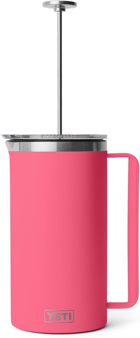 YETI Rambler 64 oz. French Press Coffee Maker, Tropical Pink