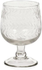 Zodax Tuscan Handmade Etched Glass - Set of 4 (Wine S/4)