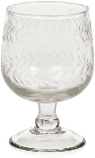 Zodax Tuscan Handmade Etched Glass - Set of 4 (Wine S/4)