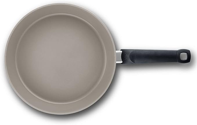 Fissler Ceratal Comfort Ceramic 9.5 Inch Non-Stick Frying Pan, Warm Grey, Made without PFAS