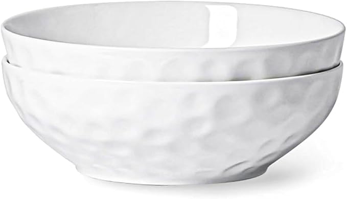 Large Pasta Bowls Set of 2, 10 Inch Pasta Serving Bowl Dinner Bowls, Kitchen Bowl Set, Microwave and Dishwasher Safe, Scratch Resistant, Set of 2