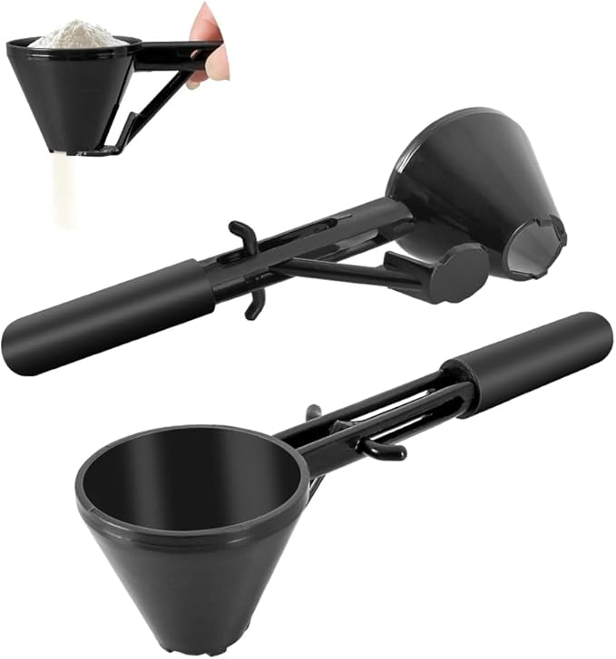 Water Bottle Funnel Pre Workout Scoop for Protein Powder 2 Pack Slide Bottom Measuring Scoop with Funnel for Coffee Grounds and Powder