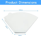 200 Count Cone Coffee Filter, #2 White Natural Cone Coffee Filter Paper fit for Drip Coffee Dripper Coffee Maker (1-4 Cup)