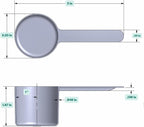 106 mL (106 CC | 3.58 Oz.) Long Handle Scoop for Measuring Coffee, Pet Food, Grains, Protein, Spices and Other Dry Goods (Pack of 5)