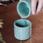 Ceramic Espresso Cups Set of 2 or 4-3oz Demitasse Cups for Coffee & Tea, No Handles, Durable & Dishwasher Safe, 2 or 4 Pcs/box (blue set, 2)