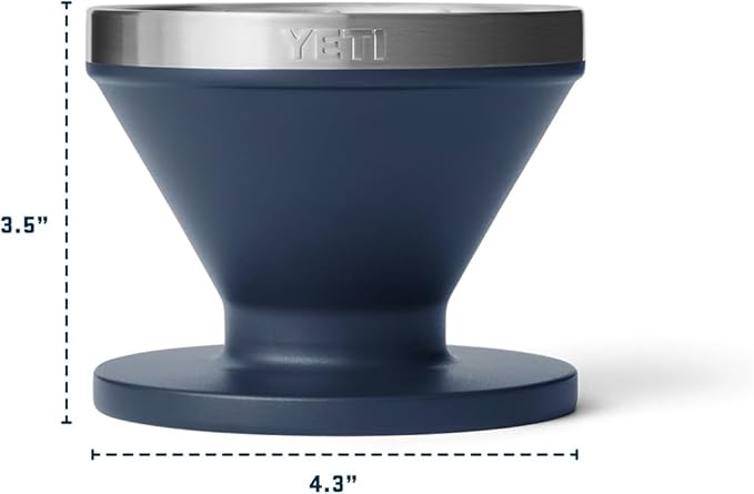 YETI Pour Over Coffee Maker Accessory Ramblers, Designed for Perfect Coffee Extraction Anywhere, Stainless Steel, fits any V60 Filter, Ultramarine Violet