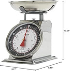 Taylor Mechanical Kitchen Food Scale with Bowl, Weighs Up to 11lbs, Measures in Grams and Ounces, Analog Cooking Scale for Baking, Black and Silver
