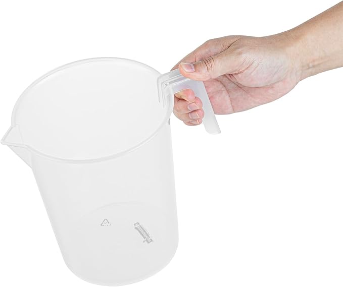 Restaurantware Measuring Cups, 2 Quarts Pack of 10 Conical Spout Liquid Measuring Cups Embossed Ml and Oz Graduations, Clear Plastic Scaling Vessel with Handle, For Cooking, Baking, For Oil, Flour