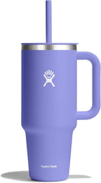 Hydro Flask 40 Oz Travel Tumbler with Handle, Lid and Straw - Insulated Stainless Steel in Lupine