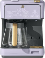 Beautiful by Drew Barrymore Multi-Brew Coffee Maker, 12-Cup Carafe + Single-Serve, Pods or Grounds, Over Ice, Touch Display. (Lavender)