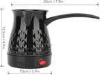 Turkish Coffee Pot, 600ml Electric Turkish Coffee Maker, ABS and Stainless Steel Turkish Coffee Machine with Removable Handle as Accessory for Heating Water and Others