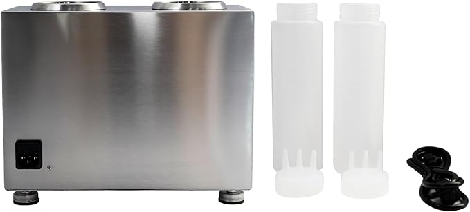 Commercial Electric Sauce Warmer Electric Cheese Sauce Warmer Hot Fudge Warmer Dispenser Cheese Dispenser Warmer with 2 Pump (2 Pump Head)