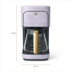 Beautiful 12-Cup Programmable Coffee Maker with Touch Activated Display, Auto Brew Timer, Reusable Filter & Large Glass Carafe (Lavender)