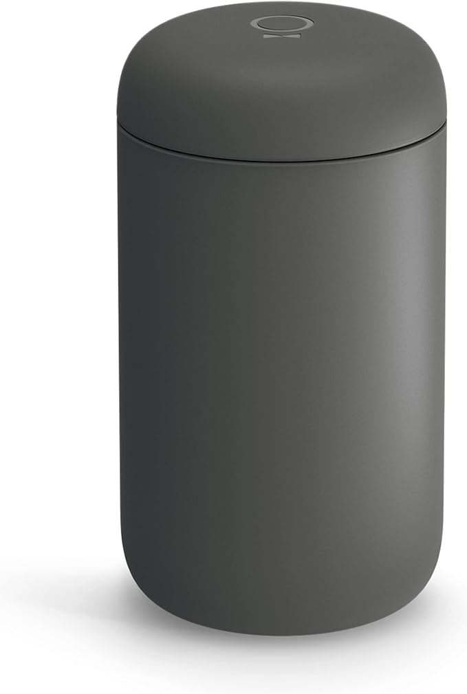 Fellow 16 oz Carter Wide Travel Mug - Wide Mouth Vacuum-Insulated Stainless Steel - Tea and Coffee Tumbler - Travel Coffee Mug with Ceramic Interior - Slate Grey