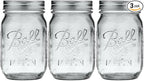 Ball Glass Mason Jar, Regular Mouth, Pint Size, 16 OZ (Pack of 3)