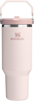 Stanley IceFlow 2.0 Flip Straw Tumbler with Handle 40 oz | Twist On Lid and Flip Up Straw | Leak Resistant Water Bottle | Insulated Stainless Steel | BPA-Free | Rose Quartz