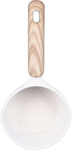 Sauce Pan, 3.3in x 2.2in Milk Pan Small Soup Pot Non Stick Sauce Pots Mini Butter Warmer Pan Cooking Pot with Pour Spout Milk Boiling Pot for Home Kitchen Multi Mini Sauce Pan(White)