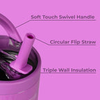 HydroJug Sport - Stainless Steel Tumbler with Straw, Vacuum Insulated, 40oz Leakproof Water Bottle, Ergonomic Design, Reusable, Dishwasher Safe, Rubber Base, Durable for Gym or Outdoors, Pulse