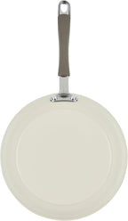 Rachael Ray Cucina Ceramic Nonstick Frying Pan/Skillet, 8.5 Inch Non Stick Open Fry Pan, Dishwasher Safe - Almond