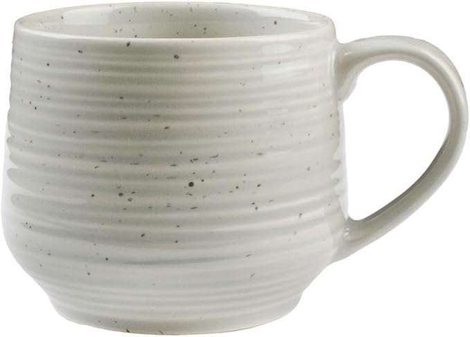 Sango Siterra Artist's Blend 17 oz. Stoneware Mug Set – Service for 4, Rustic Design, Assorted Colors, Scratch-Resistant, Microwave & Dishwasher Safe, for Everyday Dining & Entertainment