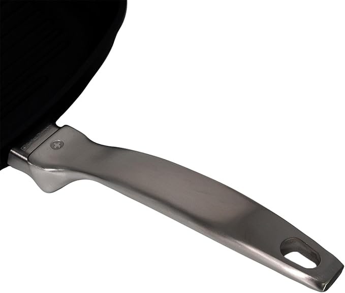 Swiss Diamond Nonstick Hybrid Ceramic and Diamond-Infused Square Grill Pan PFAS- and PFOA-free, Dishwasher & Oven Safe Up To 500 °F, 11 x 11-Inches