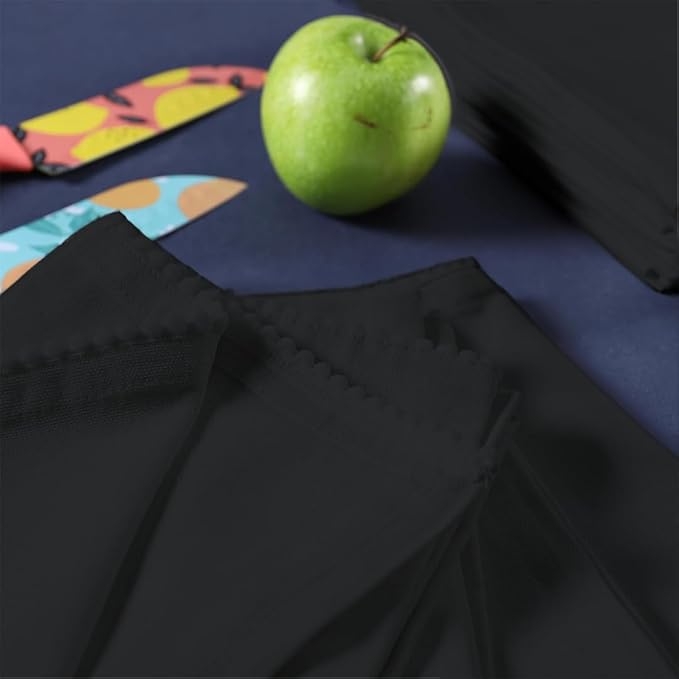 Kitchen Towels Dish Towels for Kitchen Tea Towels for Kitchen Bar Towels for Cloth Towels dishcloths - Solid 18"x28" Pack of 6 (Black, Pack of 6)