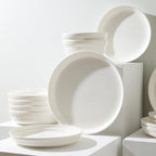 Stone Lain Virtuo 4-Piece Dinner Plate Set Porcelain, White
