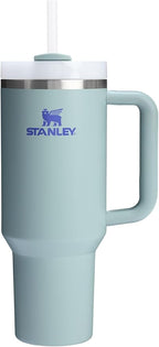 STANLEY Quencher H2.0 Tumbler with Handle and Straw 40 oz | Flowstate 3-Position Lid | Cup Holder Compatible for Travel | Insulated Stainless Steel Cup | BPA-Free | Exclusive Blue Cactus