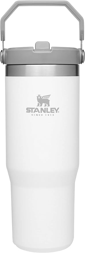 Stanley IceFlow Stainless Steel Tumbler with Straw - Vacuum Insulated Water Bottle for Home, Office or Car - Reusable Cup with Straw Leak Resistant Flip - Cold for 12 Hours or Iced for 2 Days (Polar)