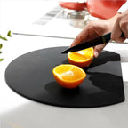 ZVP Thick Silicone TPU Cutting Board Mats for Kitchen, Flexible Rubber Cutting Boards, Anti-Slip Cutting Mats, Semicircle Chopping Board, BPA Free Dishwasher Safe, 2 Pieces