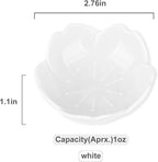 WHJY White Cherry Blossom Dish Set, Cute Pink Ceramic Plates, Sauce/Seasoning Dish, Sushi Dishes, Soy Dipping Bowl, Dessert, Appetizer Plates, Serving Dish for Kitchen Home – Set of 5