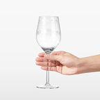 Premium Delight Wine Glasses Set of 4,16.5 oz – Hand-Blown with Etched Long Stem, Classic Glassware for Weddings, Dinners, and Holiday Gifting (Red Wine Glass)