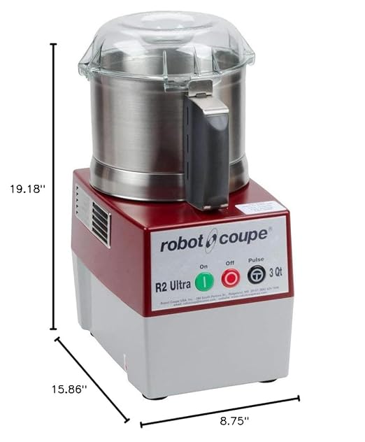 Robot Coupe R2U Continuous Feed Combination Food Processor with 2.9 L Stainless Steel Bowl, 1-HP, 120-Volts, R2N Ultra