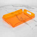 Translucent Orange Acrylic Tray 15x10.2 Inches - Stylish Serving Tray for Coffee Table, Kitchen, and Vanity - Durable and Modern Organizer