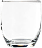 Vikko Drinking Glasses, 8 Ounce Water Glass, Thick and Durable Glass, For Water, Juice, Soda, or Wine, Dishwasher Safe, Set of 6 Small Clear Tumblers, 2.9” Diameter x 3.2” Tall
