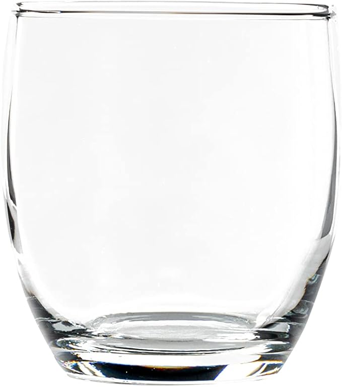 Vikko Drinking Glasses, 8 Ounce Water Glass, Thick and Durable Glass, For Water, Juice, Soda, or Wine, Dishwasher Safe, Set of 6 Small Clear Tumblers, 2.9” Diameter x 3.2” Tall