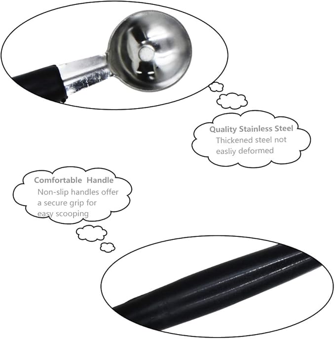 2 Pack Double Ended Headed Fruit Icecream Ball Spoon,Stainless Steel Melon Baller,Smooth Round Melon Balls Melon Scoop for Watermelon/Ice Cream/Fruits/Sorbet/Meatball