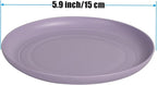 Wheat Straw Plates Lightweight Unbreakable Dinner Dishes Plates Set Dishwasher & Microwave Safe (Small 6 Pack 5.9')