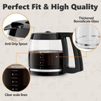 14 Cup Coffee Pot Replacement Compatible with Cuisinart Coffee Makers DCC-3200, DCC-2200, DCC-2200RC, DCC-2600, DCC-2800, DCC-3200FR, CBC-7200PC, DCC-1800FR, 14 cups carafe replacement